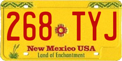 NM license plate 268TYJ
