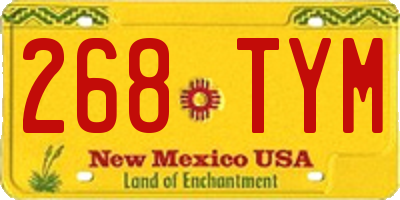 NM license plate 268TYM