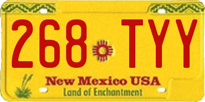 NM license plate 268TYY