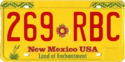 NM license plate 269RBC