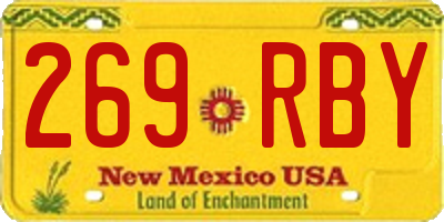 NM license plate 269RBY