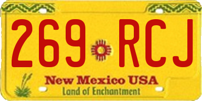 NM license plate 269RCJ