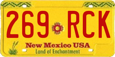 NM license plate 269RCK