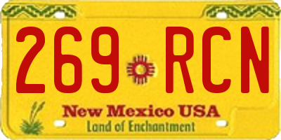 NM license plate 269RCN