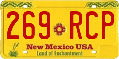 NM license plate 269RCP