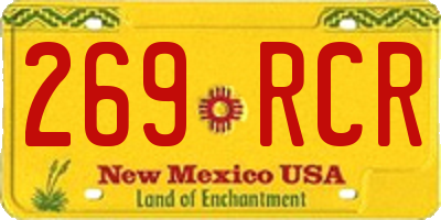 NM license plate 269RCR