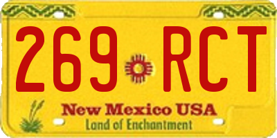 NM license plate 269RCT