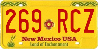 NM license plate 269RCZ