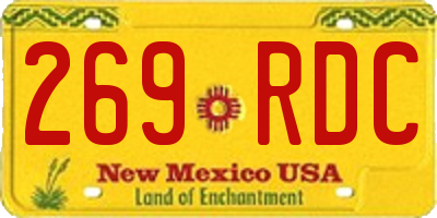 NM license plate 269RDC