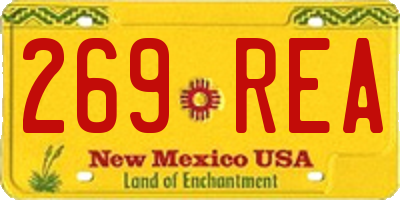 NM license plate 269REA
