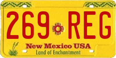 NM license plate 269REG