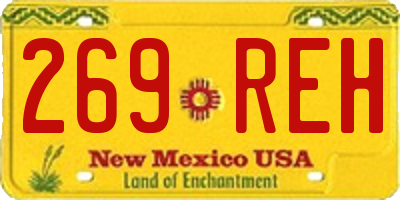NM license plate 269REH