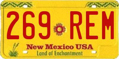 NM license plate 269REM