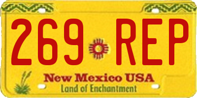 NM license plate 269REP