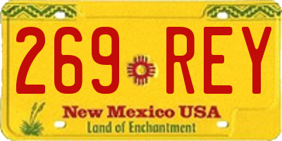 NM license plate 269REY