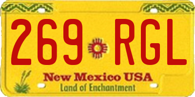 NM license plate 269RGL