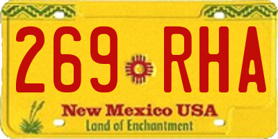 NM license plate 269RHA