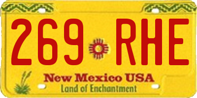 NM license plate 269RHE