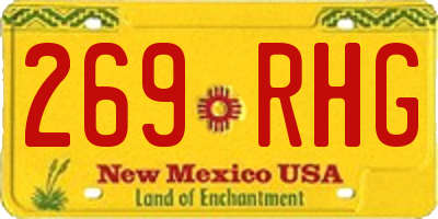 NM license plate 269RHG