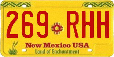 NM license plate 269RHH
