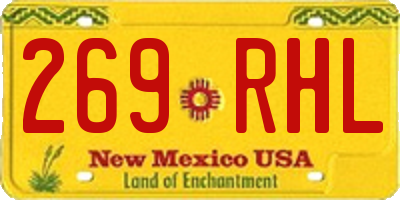 NM license plate 269RHL