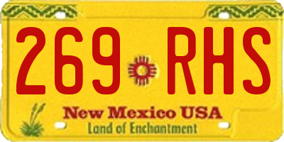 NM license plate 269RHS