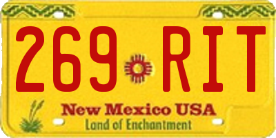 NM license plate 269RIT