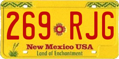 NM license plate 269RJG