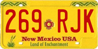 NM license plate 269RJK
