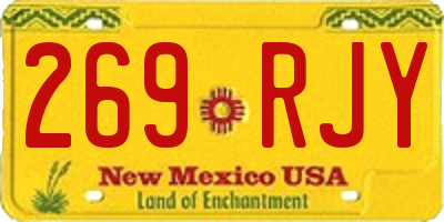NM license plate 269RJY