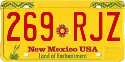 NM license plate 269RJZ
