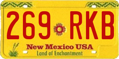 NM license plate 269RKB