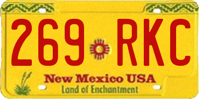 NM license plate 269RKC