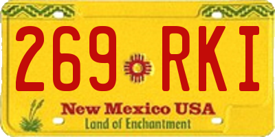 NM license plate 269RKI
