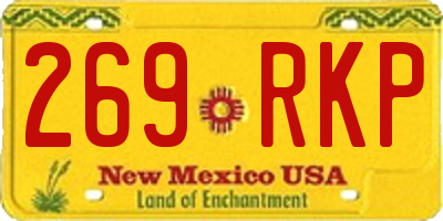 NM license plate 269RKP