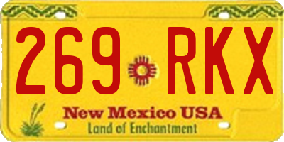 NM license plate 269RKX