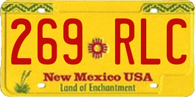 NM license plate 269RLC