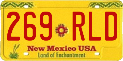 NM license plate 269RLD