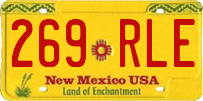 NM license plate 269RLE