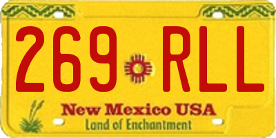 NM license plate 269RLL