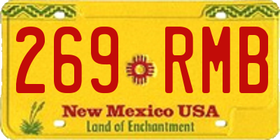 NM license plate 269RMB