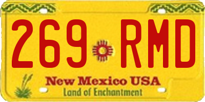 NM license plate 269RMD