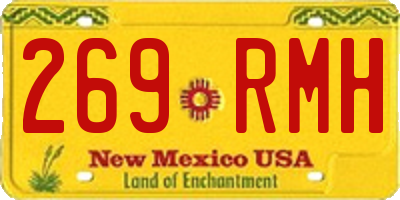 NM license plate 269RMH
