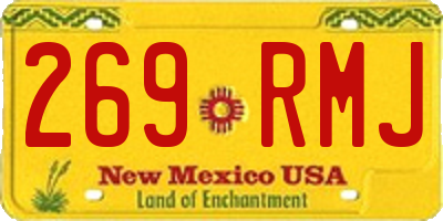NM license plate 269RMJ