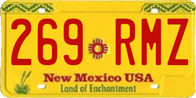 NM license plate 269RMZ