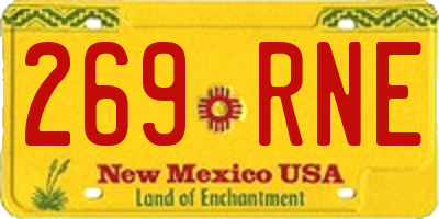 NM license plate 269RNE