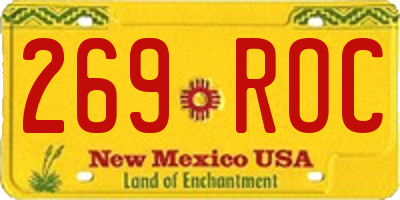 NM license plate 269ROC
