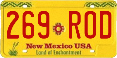 NM license plate 269ROD