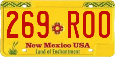 NM license plate 269ROO