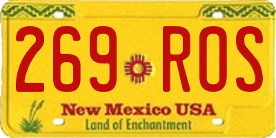 NM license plate 269ROS